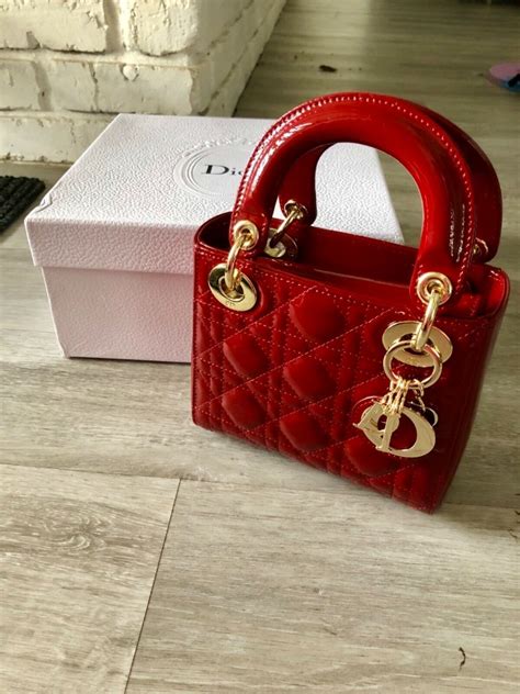 mini red lady dior|Lady Dior micro size.